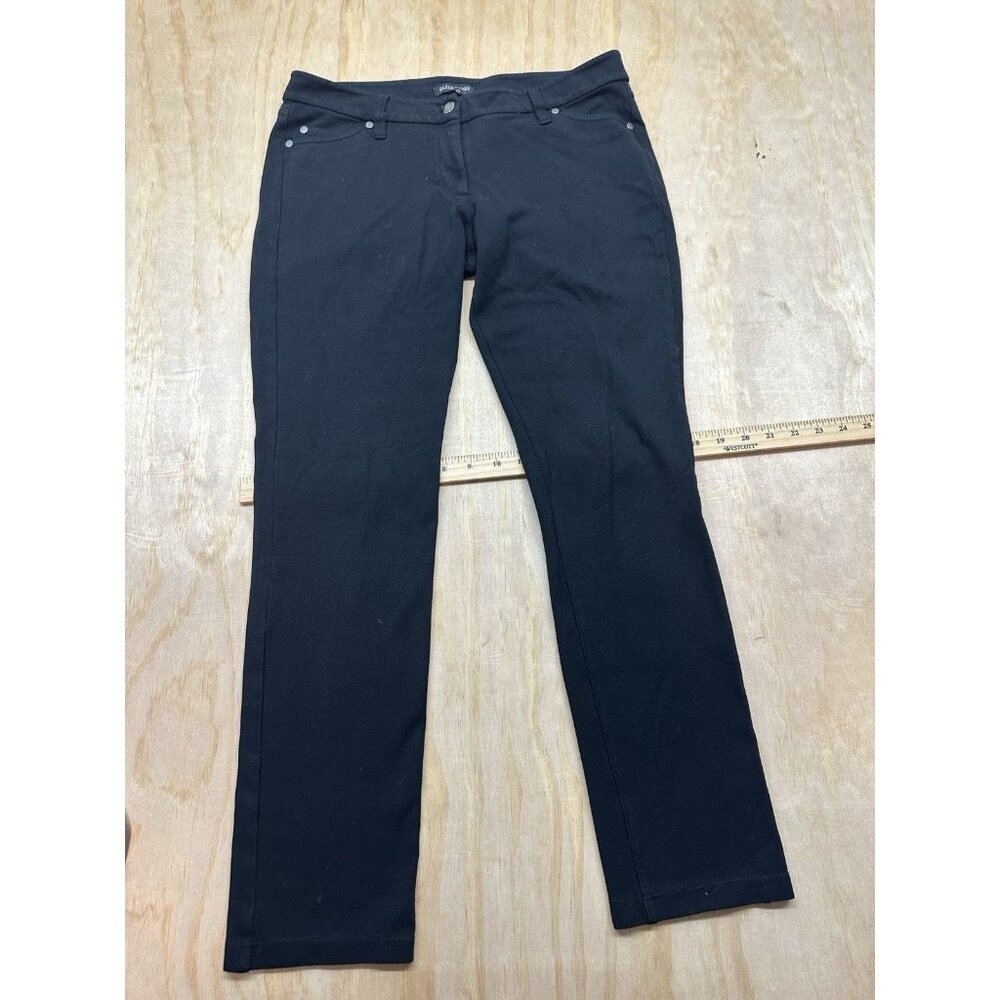 Eileen Fisher Black Dress Pants Sz 8 Straight Leg Viscose‎ Nylon Spandex Office
